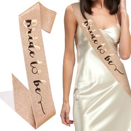 BAHABY Rose Gold Bride to Be Sash Bachelorette Party Favors Bachelorette Party Accessories Bridal Shower Engagement Party Decorations