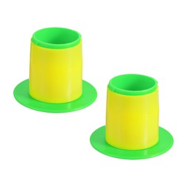 PATIKIL 3" Shrink Wrap Handle, 2 Pieces Elastic Film Dispenser, 50mm Core Plastic Handle for Furniture Packaging Moving Packaging - Green