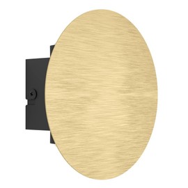 EGLO LED Wandleuchte innen Talamello, runde Wandlampe mit indirekter Beleuchtung, Wandspot für Flur und Wohnzimmer, Metall in Gold-gebürstet, warmweiß, Ø 15 cm