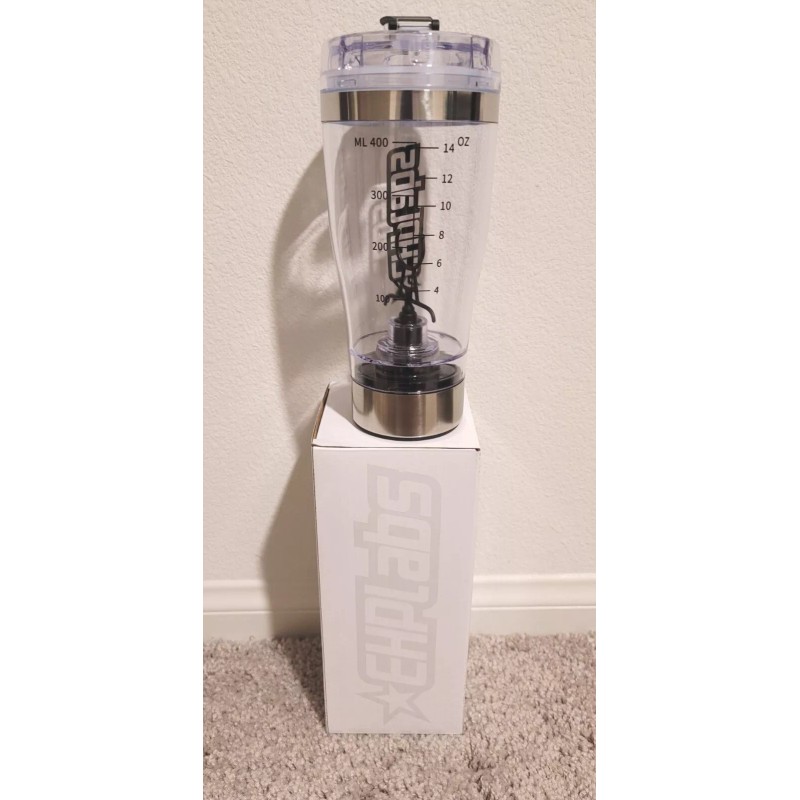 EHPLabs Electric Protein Shaker Bottle - 15oz Portable Shaker