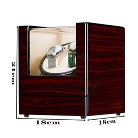 UCJOE Double Watch Winder with Quiet Japanese Mabuchi Motor, AC Adapter or Battery Powered (Battery NOT Included)