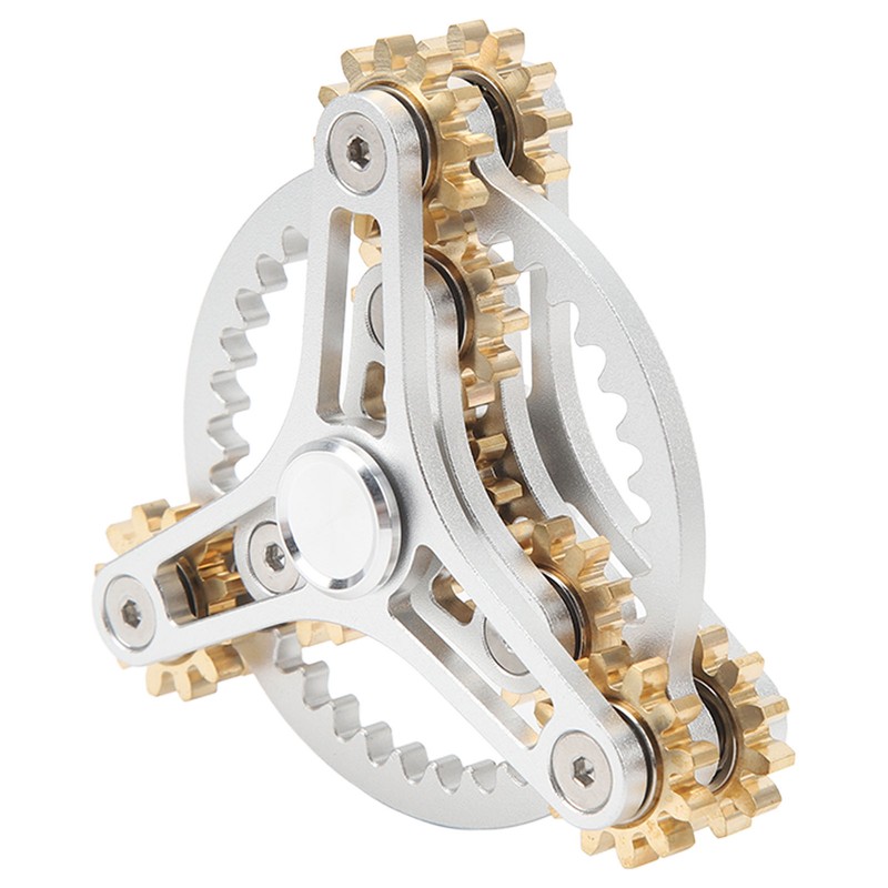 Fingertip Gear Toy 4 Gears Decompression Metal Finger Hand Brass