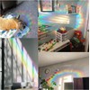 65 Pcs Round Prism Window Stickers, BetterJonny Bird Protection, Rainbow