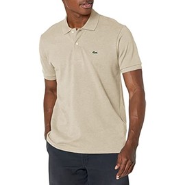 Lacoste Mens Classic Fit Heathered L.12.12 Polo, Heather Wicker, Large