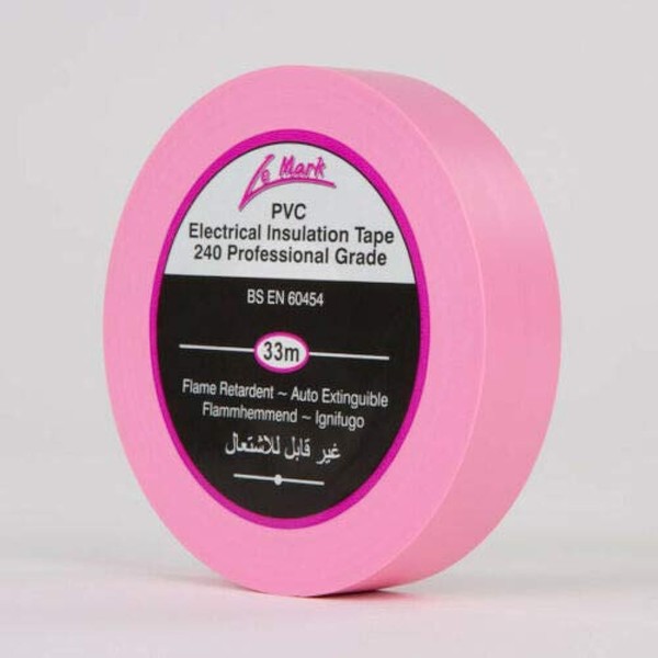 Le Mark PINK PVC Electrical Tape 33m x 19mm