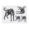 4 x 'Lurcher' Temporary Tattoos - Water Resistant, Skin-Safe, Non-Toxic