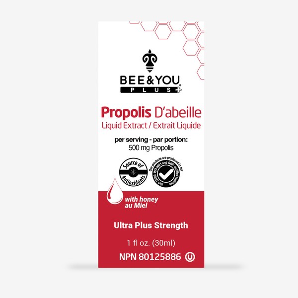 BEE and YOU Propolis Pure Liquid Extract with Honey –