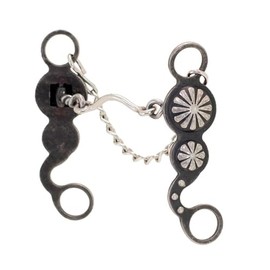 Cowboy Tack Nellie Miller Double Concho Low Ported Chain Shank Bit