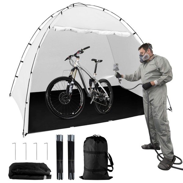 Professional Spray Paint Booth Tent (10x10x6.3ft) – Built-in Floor, Mesh