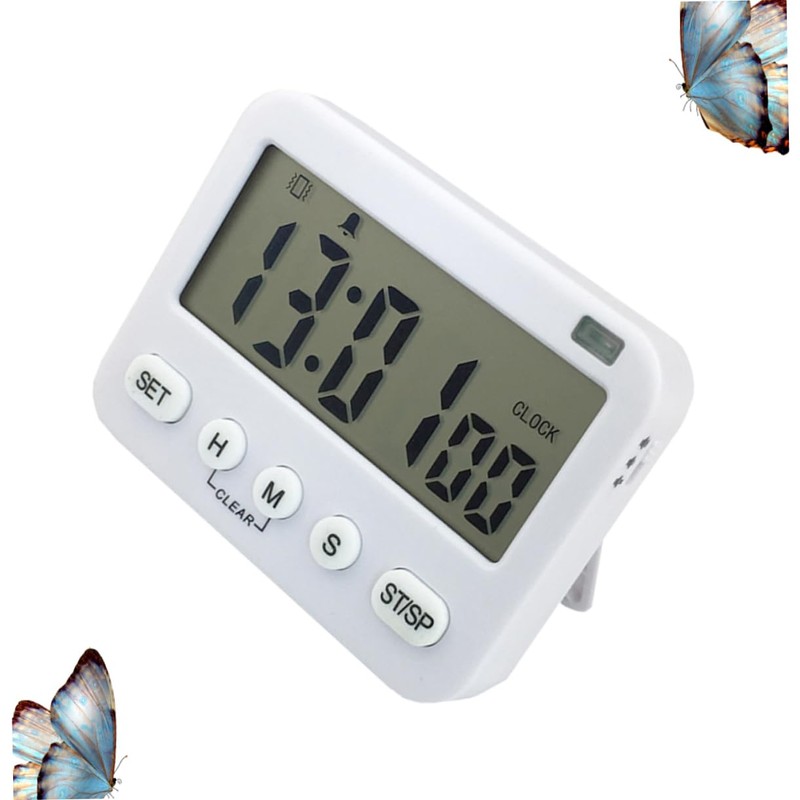 COLLBATH LED Display Kitchen Timer with Vibration Alarm Large Screen