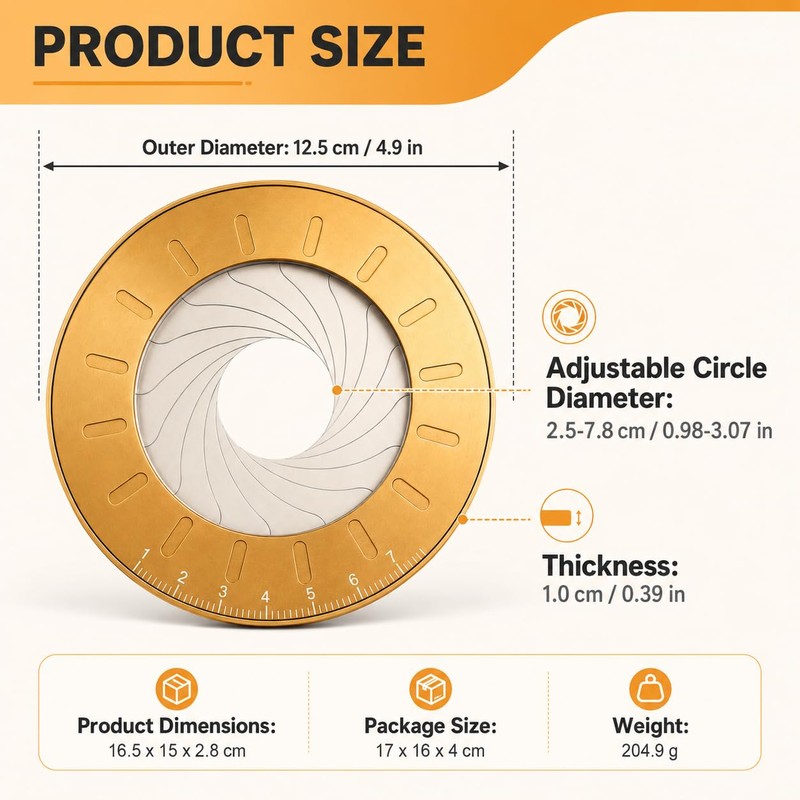 Adjustable Circular Drawer, Rotary Metal Circle Stencil Airkel Circle Drawing