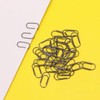 ONLYKXY 100 Pieces 16mm MIni Black Nickel Paper Clips, Retro