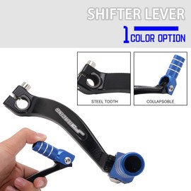 Motorcycle Folding Gear Shifter Shift Lever Pedal CNC For YZ250F 2006-2013 WR250F 2008-2009 2011-2013 WR450F 2007-2015 Dirt Bike Blue