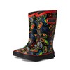 Bogs Kids Rainboot Rain Boot, Black Multi, 4 US Unisex