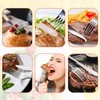 3Pcs Extendable Fork, 8.7 to 25.4 Inch Long Fork, Stainless