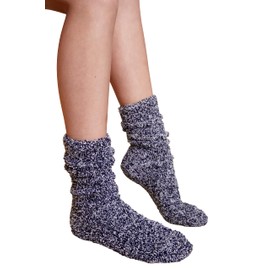 Barefoot Dreams Unisex CozyChic® Youth Socks (Big Kid) HE Indigo-White One Size