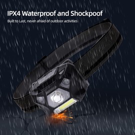 KunHe 2 Pack Red Light Headlamp Suitable for Nighttime Hiking Birdwatching Astronomical Observation Outdoor Camping