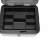Small Locking Cash Box Portable Double Layers Safe Metal Money