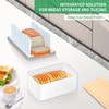 CAWIU Bread Slicer for Homemade Bread with Bread Box, Foldable