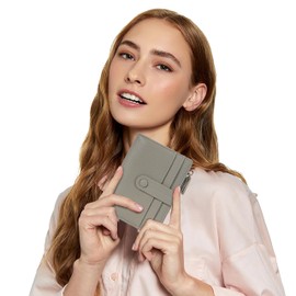 sonluk Slim Wallet for Women,RFID Blocking Bifold Wallet Women Small-Vegan Leather Small Credit Card Holder For Women lightgreen