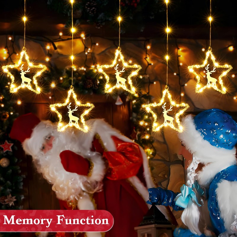 Quntis Fairy Lights Light Curtain Christmas Lights for Windows