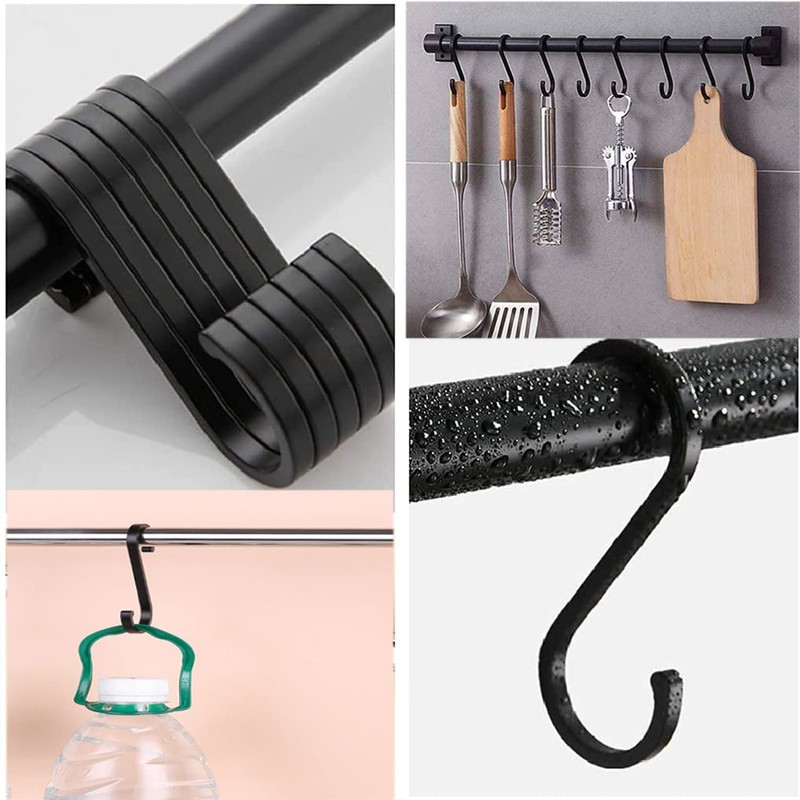 JeoPoom S Hooks[10 Pieces], Aluminum S Shaped Hook, Maximum Diameter