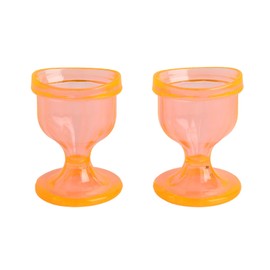 JETR ChillEyes Eye Wash Cups for Effective Eye Cleansing - with Storage Container - Eye Shaped Rim, Snug Fit - Plastic Eye Wash Cup (Orange)