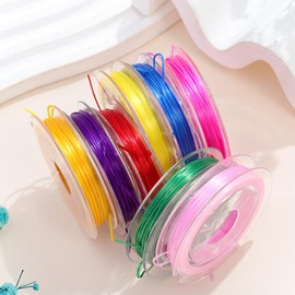 Omeblos String for Bracelet Making, Stretchy Elastic String, 10PCS 0.8mm X 10m Elastic Cord for DIY Jewelry Making, Bracelets, Necklaces, Crafts, Decorations