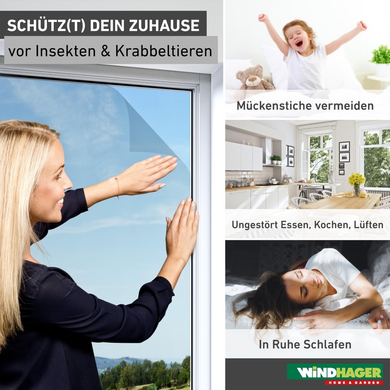 Windhager Fly Protection Plus Elastic – White, 130 x 150