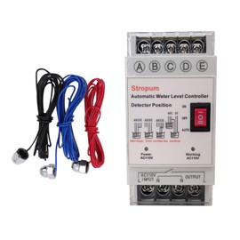 Stropum Automatic Water Level Controller AC 110V Liquid Level Sensor Detector Pump Float Switch Control Relay with 6.5ft Detector GL-1