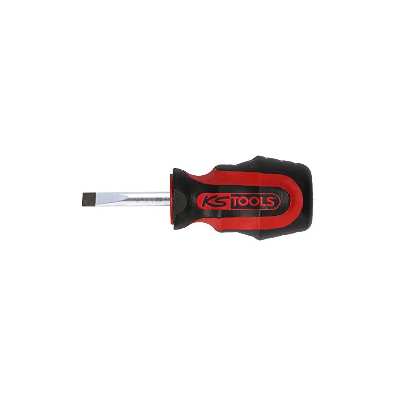 KS Tools Ergotorqueplus Slotted Screwdriver, Short, 6.5 mm