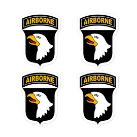 4 Pack 101st Airborne Weather Resistant Vinyl Sticker Army Veteran Printed in The USA