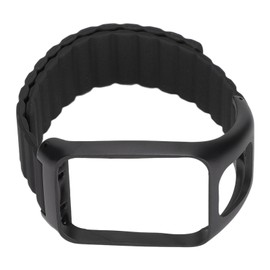 Silicone Magnetic Watch Band Watch Replacement Strap Adjustable Watch Wristband for TomTom Runner 2 Black
