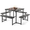 Giantex Picnic Table Bench Set for 4-8 People, 34" Outdoor
