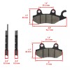 Caltric Front Rear Brake Pads for Can-Am Commander 1000 2011-2017
