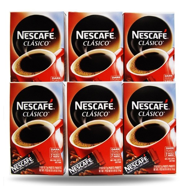 Nescafe Instant Coffee, 42 Packets (Clasico)