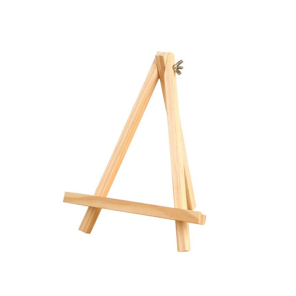 Toyvian Small Tabletop Wood Display Artist A-Frame Easel, Photo Frame Bracket Photo Painting Triangle Easel(9 x 15cm)