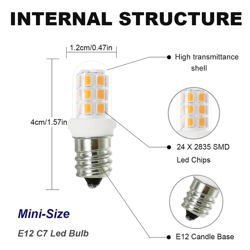 XRZT LED Night Light Bulbs - C7 E12 Led Bulb
