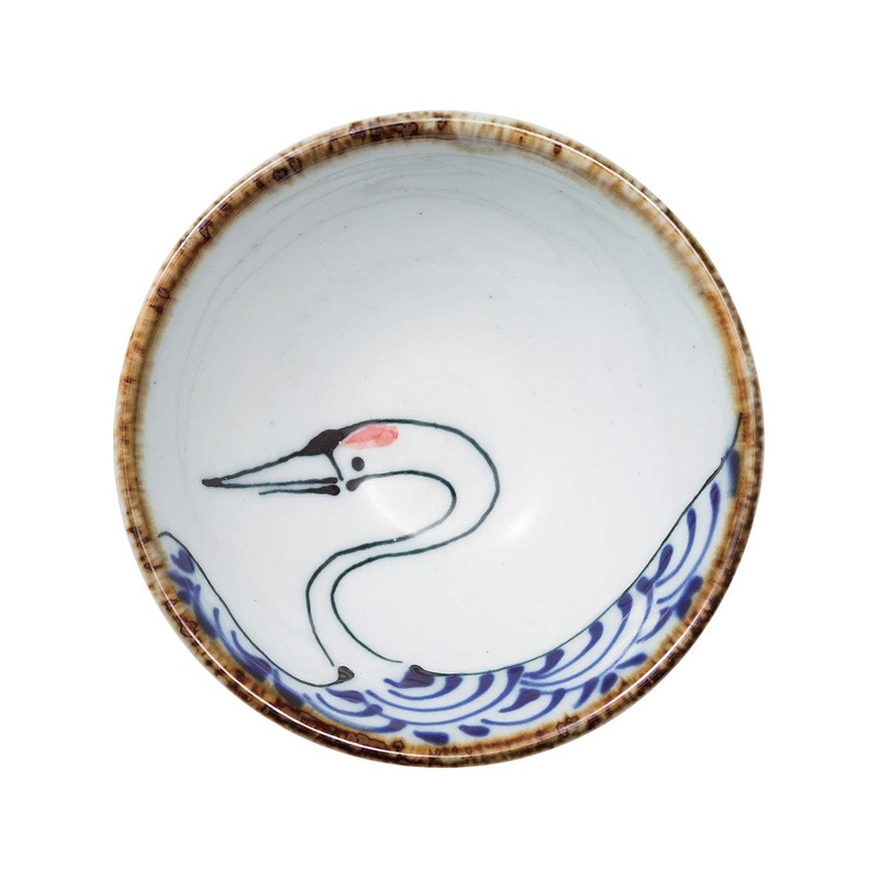Saikai Touki White Bowl 50ml Hasamiyaki Kotohogi Flat Cup with