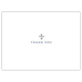 HighStreet Stationery Fleur de Lis - Thank You - Boxed Thank You Cards, Box of 15