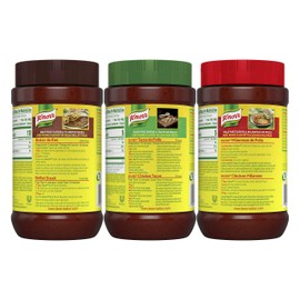 Knorr Beef/Chicken/Tomato With Chicken Bouillon For Sauces, Soups And Stews Mixed Variety Pack Fat And Cholesterol Free 2.0 lb 3 Pack