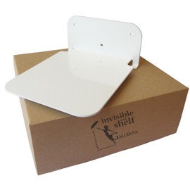 Galleksa Invisible Concealed Floating Metal Bookshelf Wall Mounted Storage for Home Room Creative Decoration Book Display (1 - Pack, White)