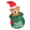 1.5m Christmas Inflatable Lovely Bear in Gift Bag with LED