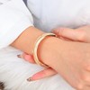 Manfnee Women's Gold Bangle Cuff Bracelet Adjustable Open Bracelet, No