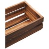 Genware NEV-TR220 Wooden Crate, Dark Rustic Finish, 34 cm x