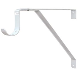 Stone Harbor Hardware Adjustable Open-Back Shelf Bracket with 2-1/2" Drop, Adjusts from 10-1/4" to 10-3/4", White