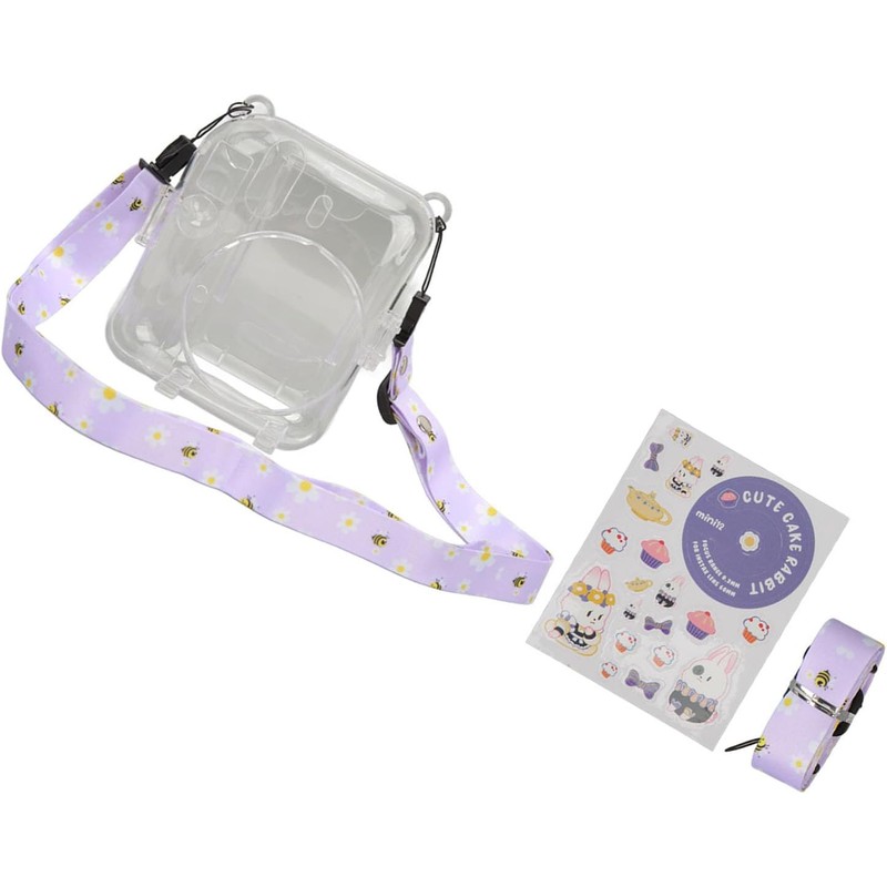 Acouto Kit de Funda para Cmara Instantnea, Pegatina con Correa