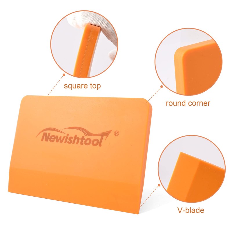 NEWISHTOOL Soft Silicone Small Squeegee for Vinyl, 2 PCS PPF