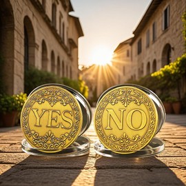 Howdy Bally Yes/No Decision Coin – Metal Flip Coin for Choices, Collectibles & Games, Durable & Fun Tool for Everyday Decisions, Gifts & Tabletop Gaming