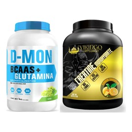 Bcaas  Glutamina D-mon 1 Kg  Creatina Vikingo 1kg Sabores